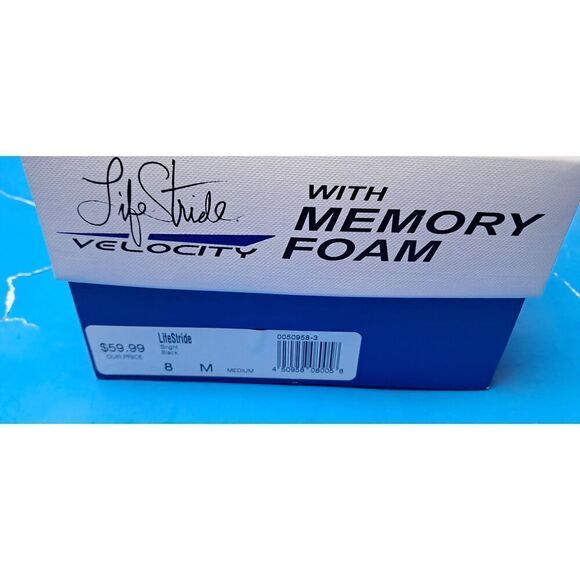 Life Stride Velocity High Heel Shoes Black Cap Toe Flex Memory Foam 8M VGC - Picture 6 of 6